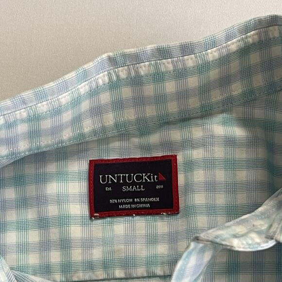 Men's UNTUCKit Gingham Button Down Shirt - Picture 4 of 6